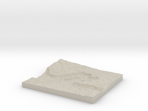 Model of Dry Falls Junction in Natural Sandstone