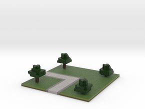 60x60 L path (trees) (2mm series) in Full Color Sandstone