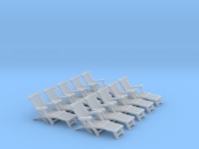 1:72 Titanic Deck Chair (Set of 10) in Tan Fine Detail Plastic