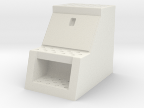 1/87th HO scale 18" wide 'Saddle box' tool box in White Natural Versatile Plastic