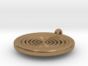 spiral pendant III in Natural Brass