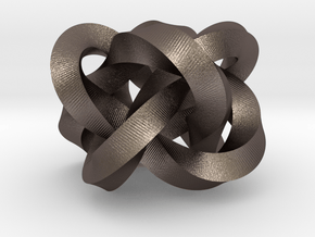 Knot 3 in Polished Bronzed Silver Steel