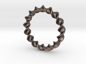 Tore bracelet in Polished Bronzed Silver Steel
