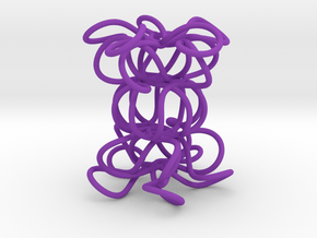Knot Sculpture in Purple Processed Versatile Plastic