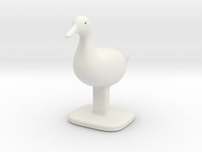 Duck Bird Stand in White Natural Versatile Plastic