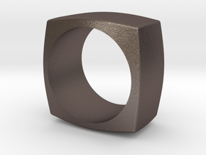 The Minimal Ring in Polished Bronzed Silver Steel