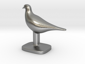 Pigeon Bird in Natural Silver