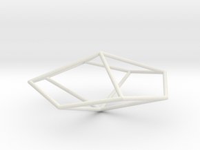 TetragonalTrapezohedron 70mm in White Natural Versatile Plastic