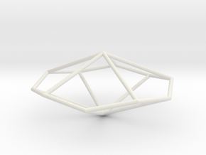 PentagonalTrapezohedron 70mm in White Natural Versatile Plastic