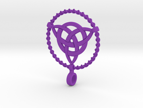 Triqueletra Pendant in Purple Processed Versatile Plastic