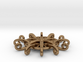 Tentacle Rosette Pendant in Natural Brass