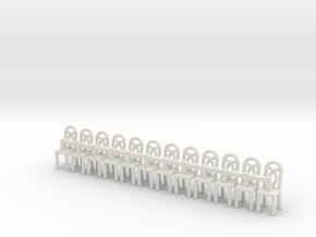 HO Scale Cafe Chair 1 X12 in White Natural Versatile Plastic