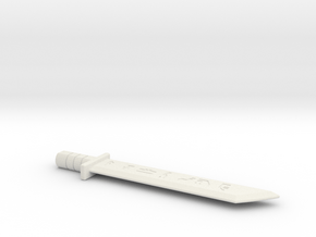 Small Drift Sword Forgive in White Natural Versatile Plastic