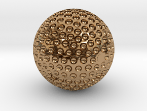 GOLDEN GOLF BALL TROPHY in Polished Brass