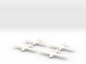 Waco Glider -1/700-(x4) in White Processed Versatile Plastic