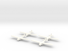 Waco Glider- 1/600 -(x4) in White Processed Versatile Plastic