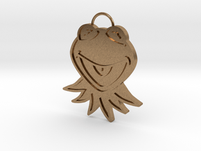 Gold Kermit Pendant in Natural Brass