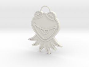 Gold Kermit Pendant in White Natural Versatile Plastic