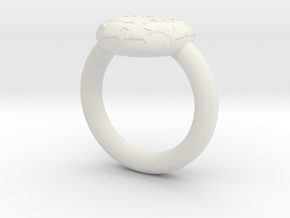 The Glazed Donut Ring (Size 4 and 3/4) in White Natural Versatile Plastic