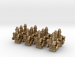USB Robot's Army in Polished Gold Steel