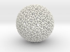 Geodesic Rings, rtube = 80% in White Natural Versatile Plastic