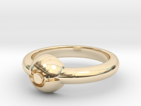 Pokeball Ring-Thin Band (Edit size in description) in 14K Yellow Gold