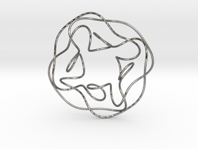 Quartic Knot in Polished Silver