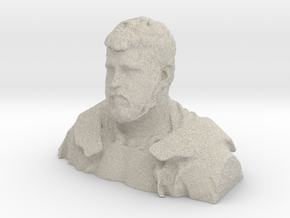 Demo H, Bust, 1/10th Scale - Sandstone,White in Natural Sandstone