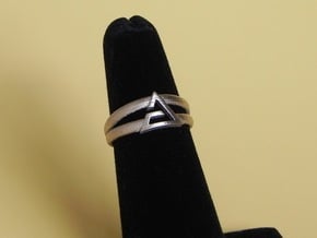 Aard-Quen Ring  in Polished Bronzed Silver Steel