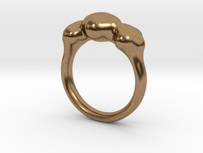 Push Ring - Size 6.25 in Natural Brass