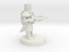 Space Cossack Trooper in White Natural Versatile Plastic