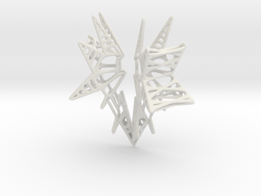 Lattice wing for shapeways in White Natural Versatile Plastic