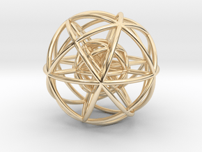 Wheels within Wheels - 9 axes - 24mm in 14K Yellow Gold