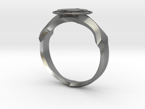 Christian Navigator Ring 2 in Natural Silver