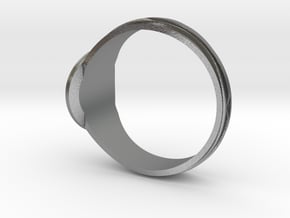 Christian Navigator Ring 3 in Natural Silver