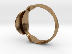 Christian Navigator Ring in Natural Brass