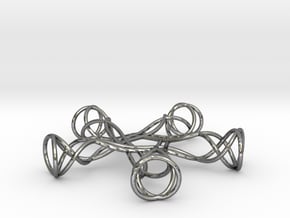 Pentagonal Knot in Polished Silver
