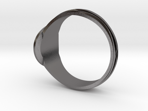 Christian Navigator Ring 3 in Polished Nickel Steel
