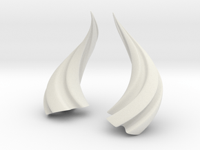 Cosplay Horns in White Natural Versatile Plastic