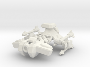 Star Battle Cruiser in White Natural Versatile Plastic