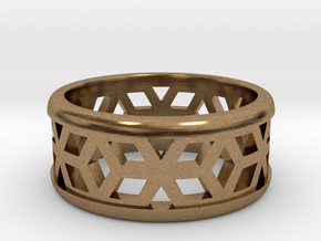Muster Ring in Natural Brass
