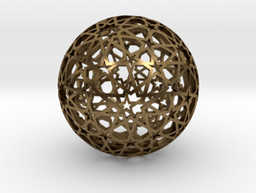 Islamic star ball with ten-pointed rosettes in Natural Bronze