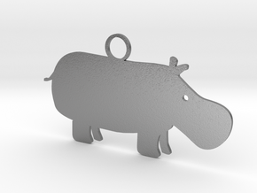Wildlife Treasures - Hippo in Natural Silver