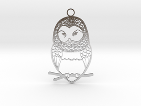 Wildlife Treasures - Owl in Natural Silver