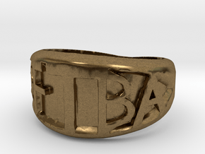 DFTBA 'Don't Forget To Be Awesome' Ring in Natural Bronze