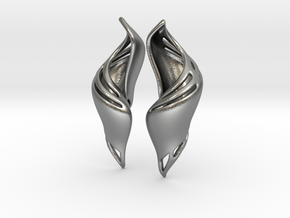 Chrysalis Shell Earrings. in Natural Silver