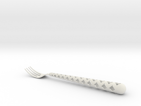 Fork  in White Natural Versatile Plastic