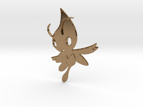 Celebi Pendant - Pokemon in Natural Brass