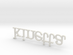 Extruded Kinetta Logo March 2012 in White Natural Versatile Plastic
