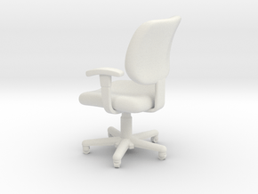 1:24 Office Chair 1 (Not Full Size) in White Natural Versatile Plastic